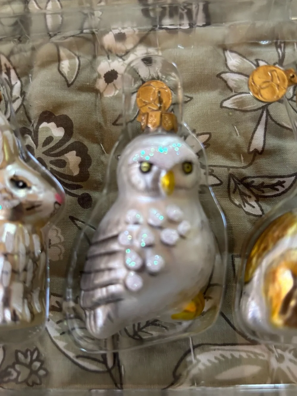 Department 56 Mini Glass Woodland Animal Christmas Ornaments retired set